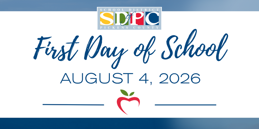 A graphic announcing SDPC's first day of school - August 4, 2026