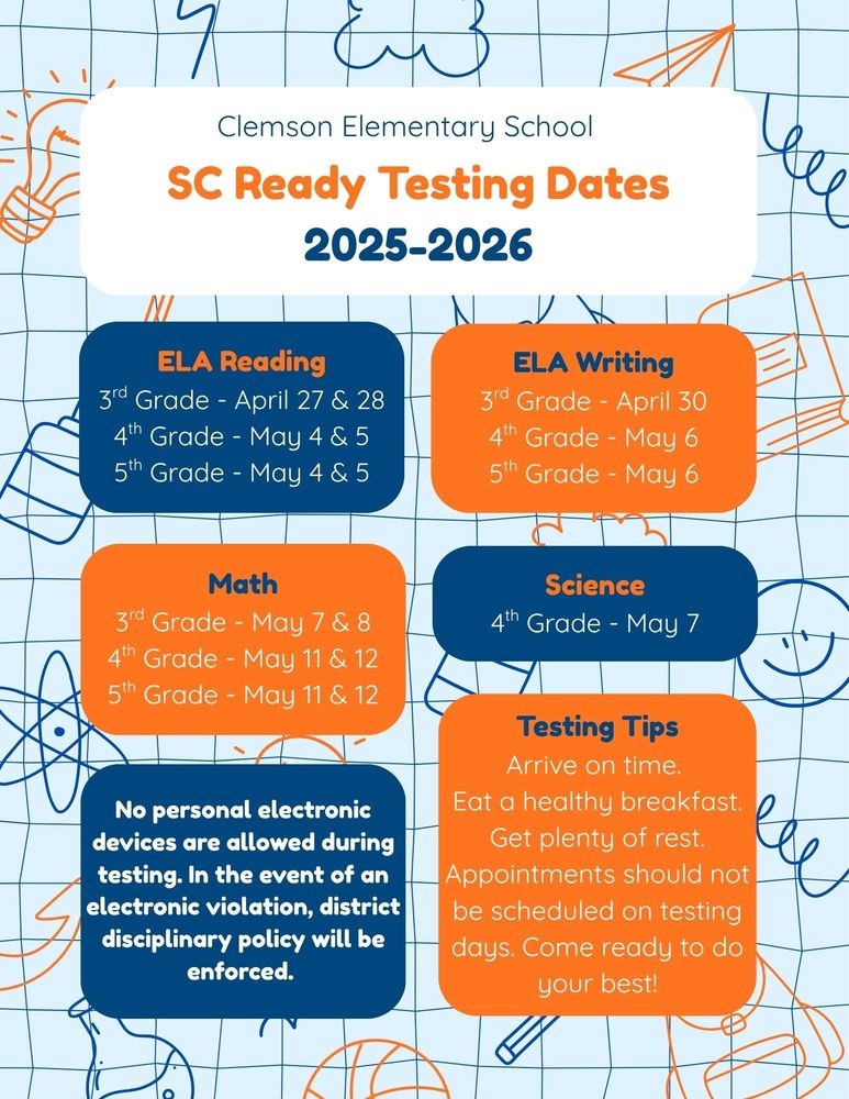 SC READY TESTING DATES