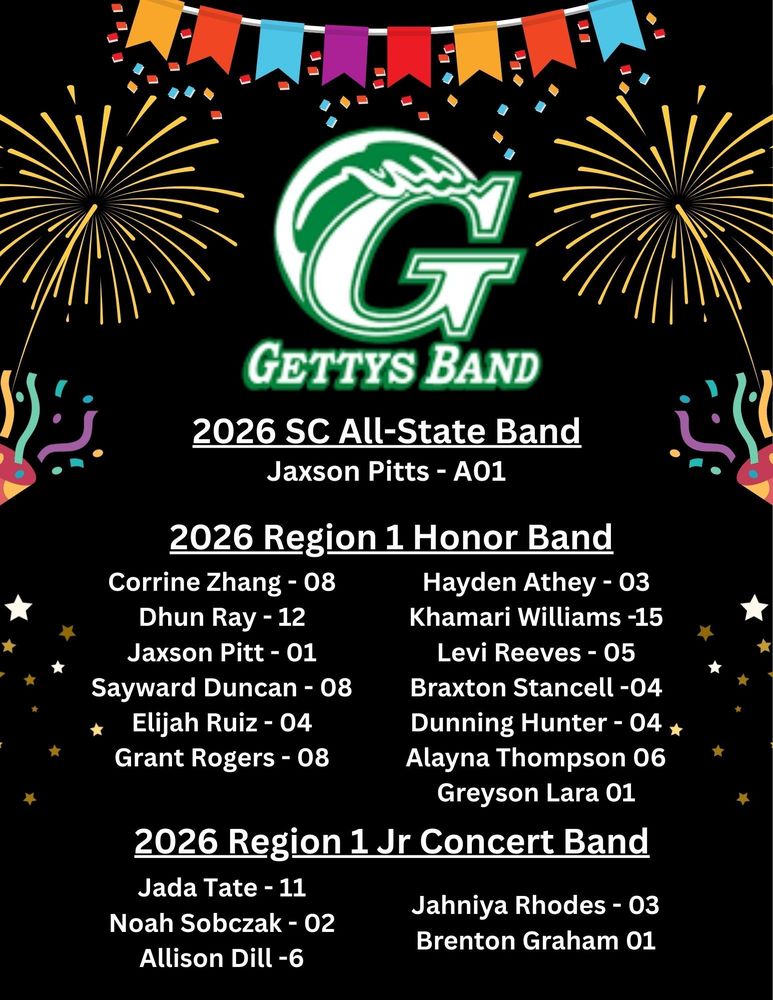 List of students in SC All-State Band