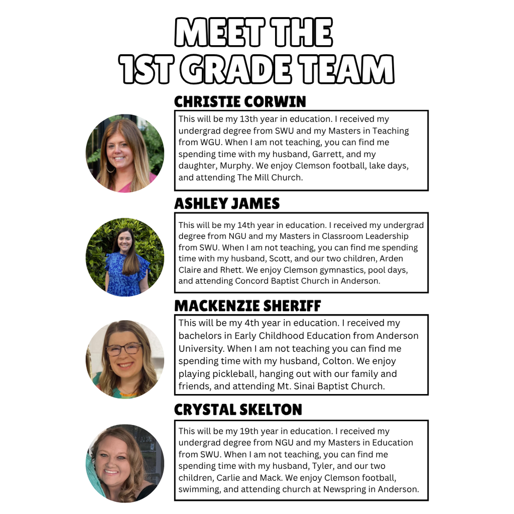 Meet the 1st Grade Team