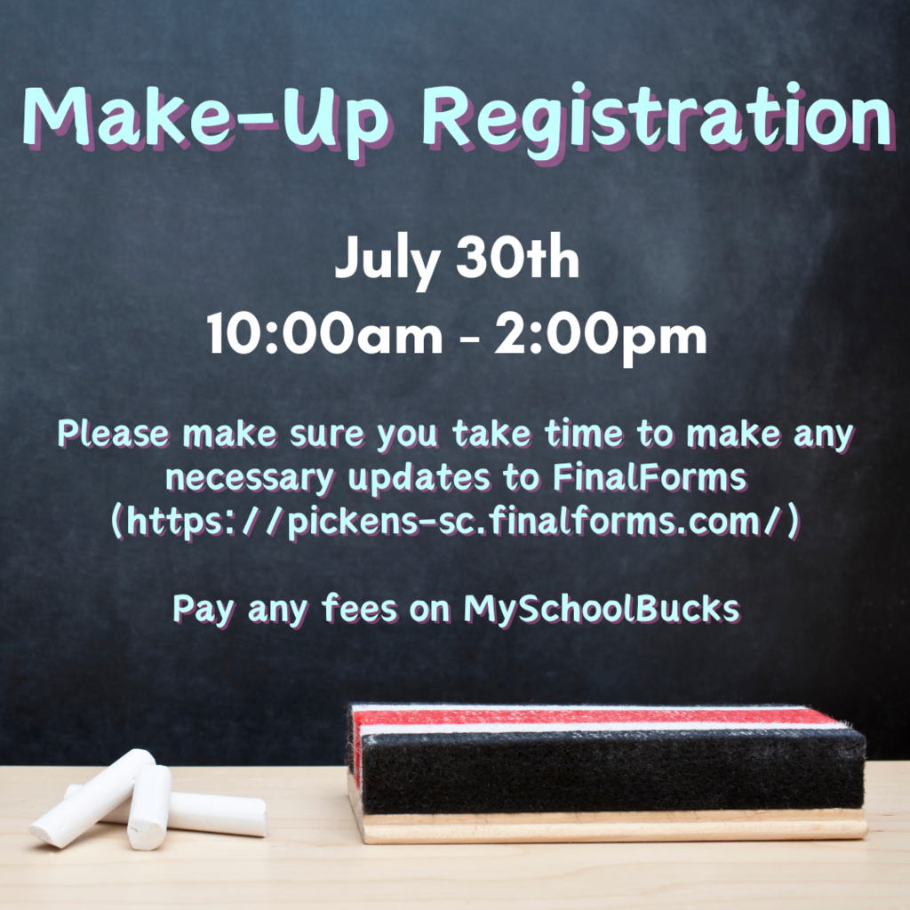 Registration - Makeup July 30th