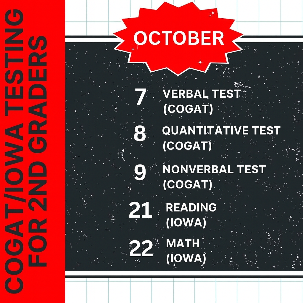 CogAT IOWA Testing Schedule_2025