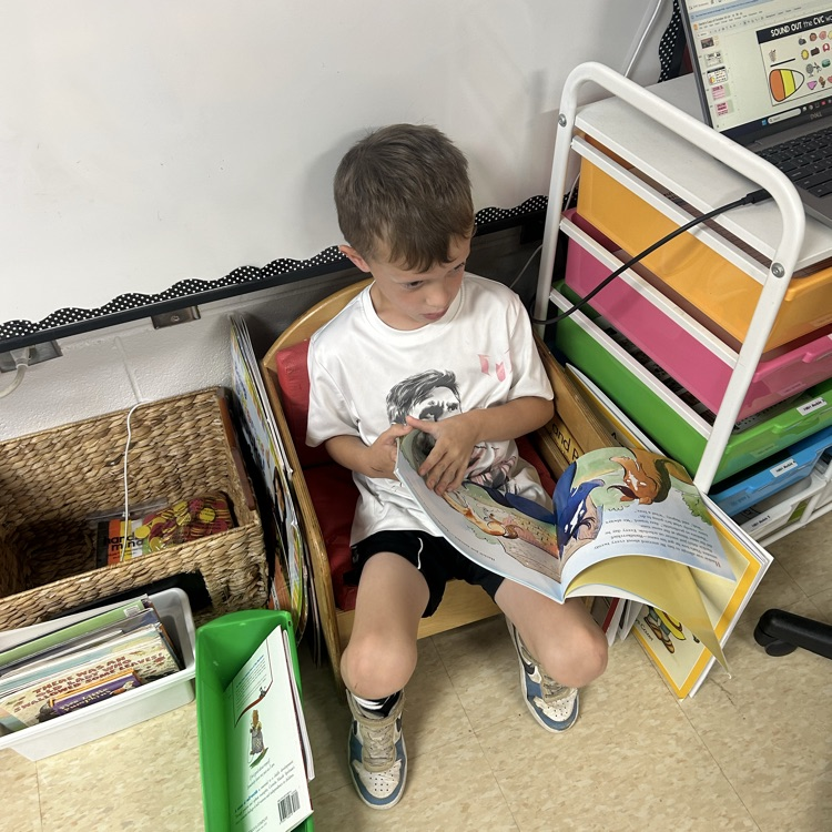 reading a book