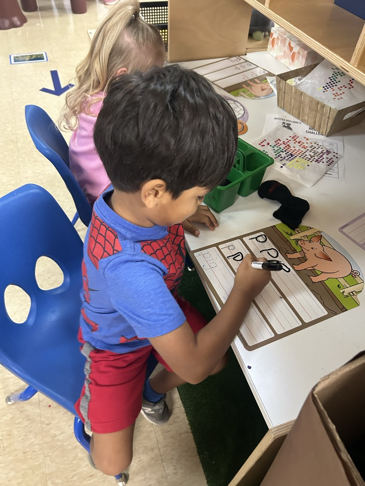 writing the letter P