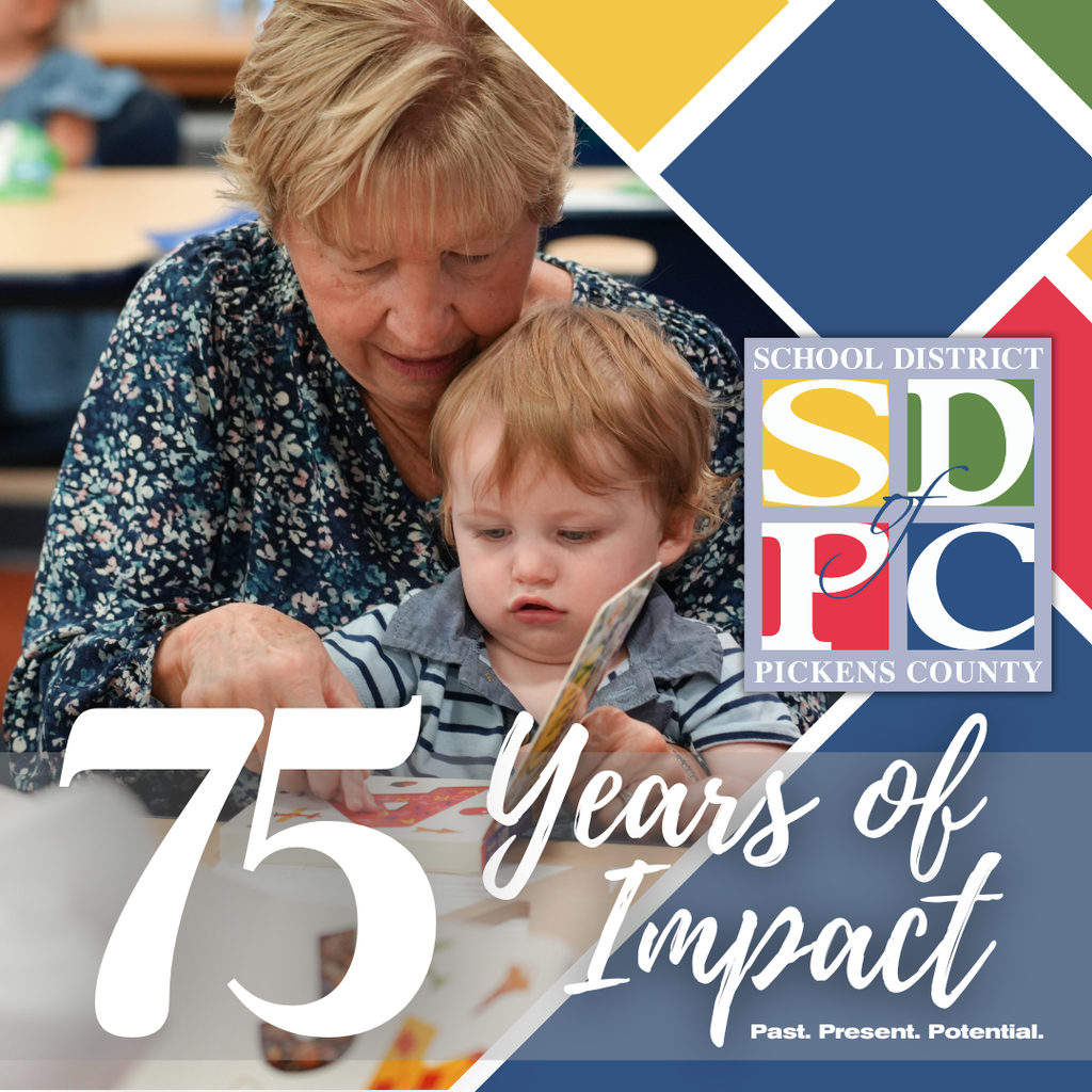 grandparent with toddler at monthly Preschool Pages program