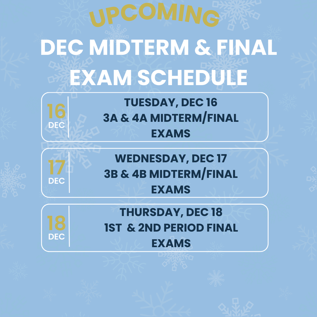 MIdterm/Final Exam Schedule