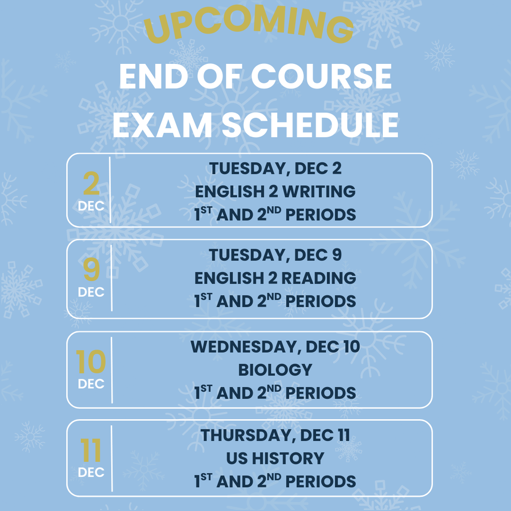 EOC Exam Schedule
