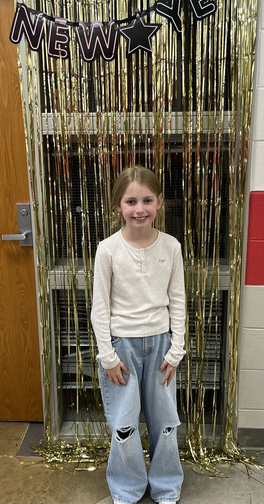 CWE 5th grade student poses for the new year