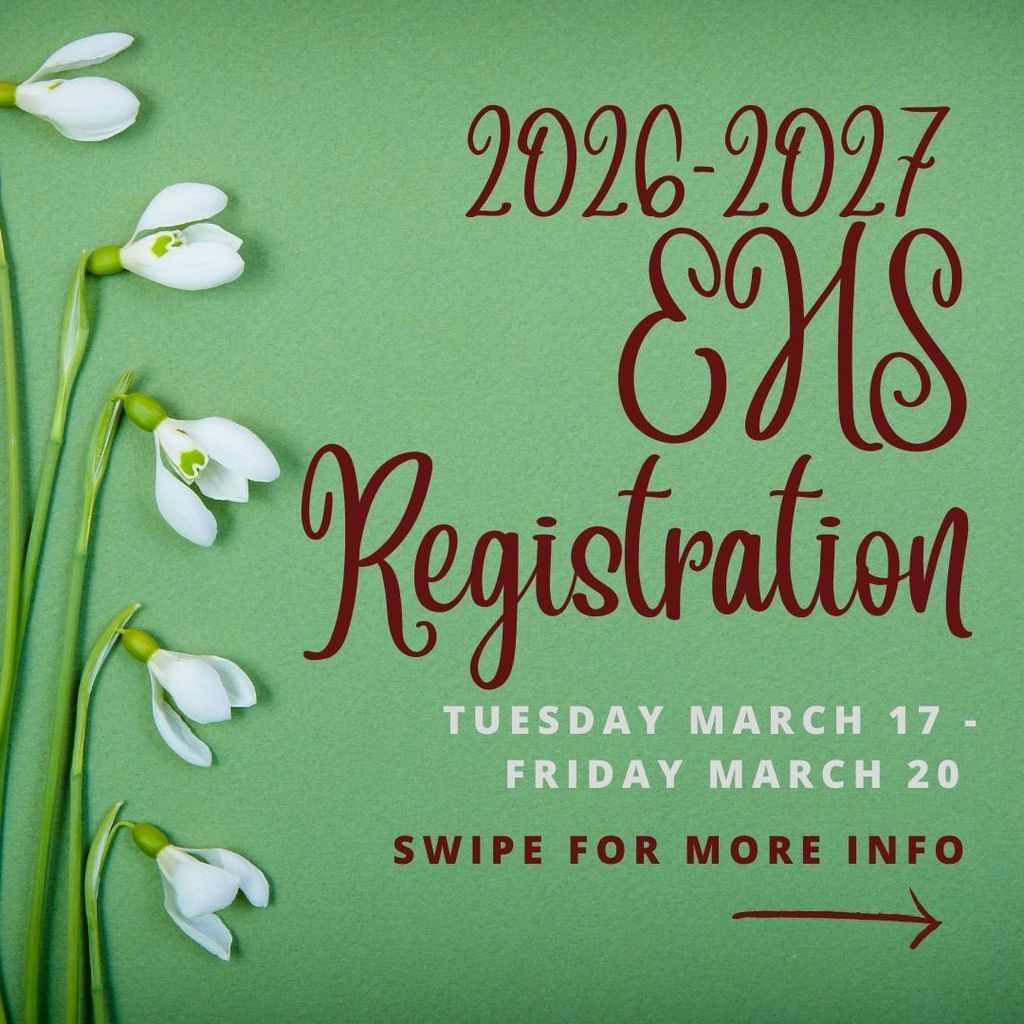 It's registration time for the 2026-2027 school year