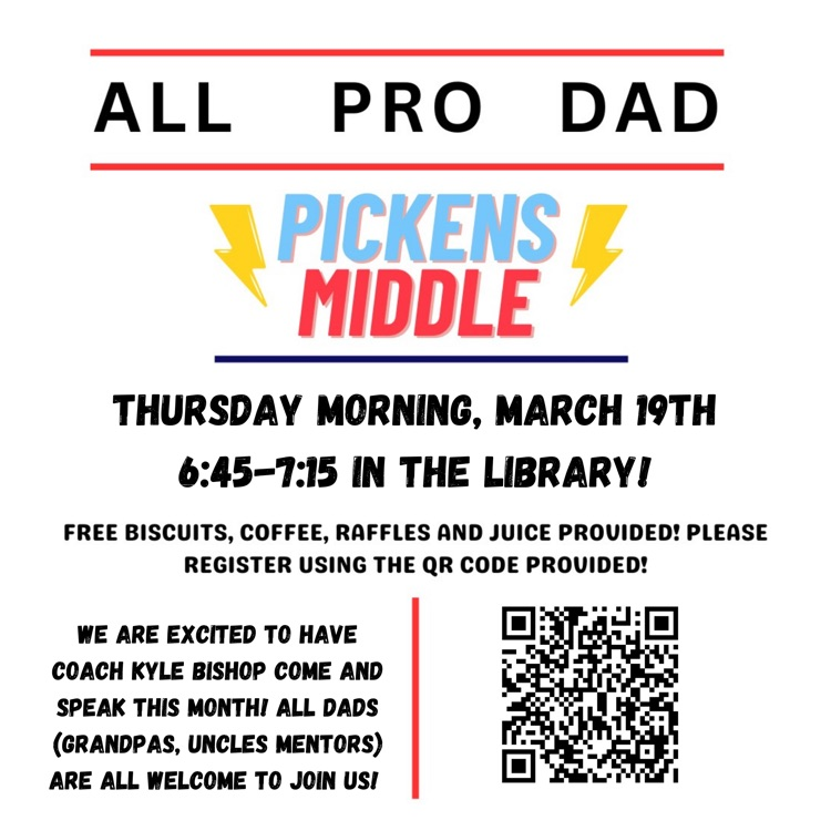 Use the QR code to register for All Pro Dads. see ya’ in the morning!