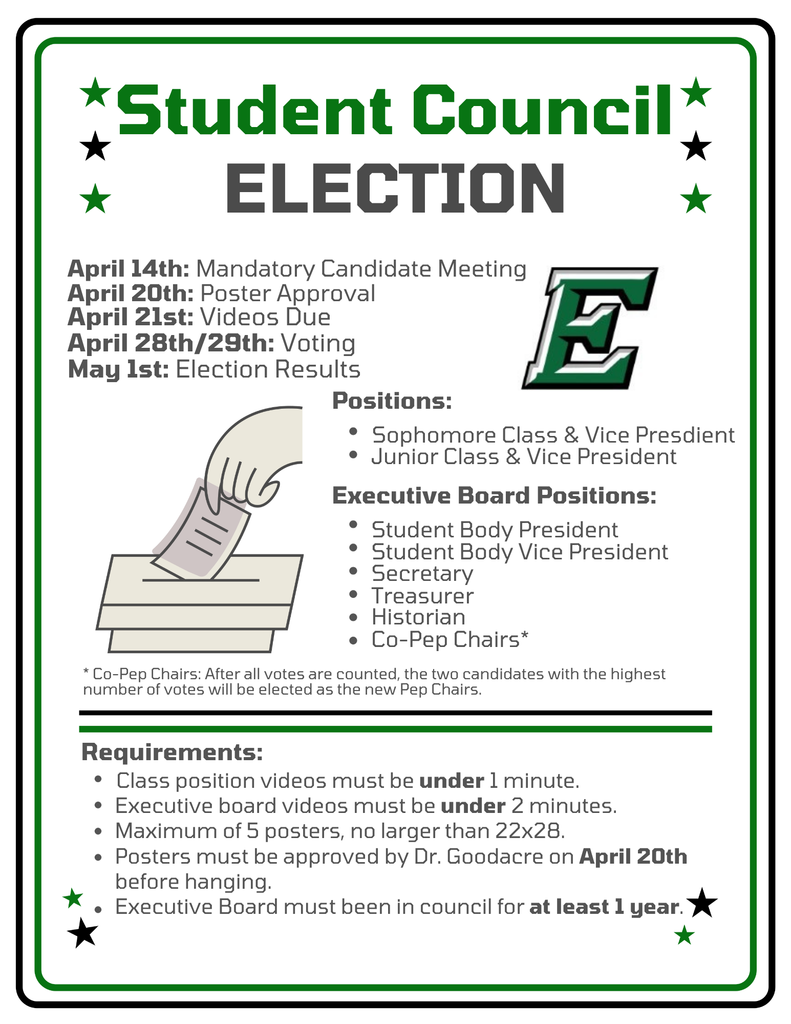 Corrected date for Student Council Elections