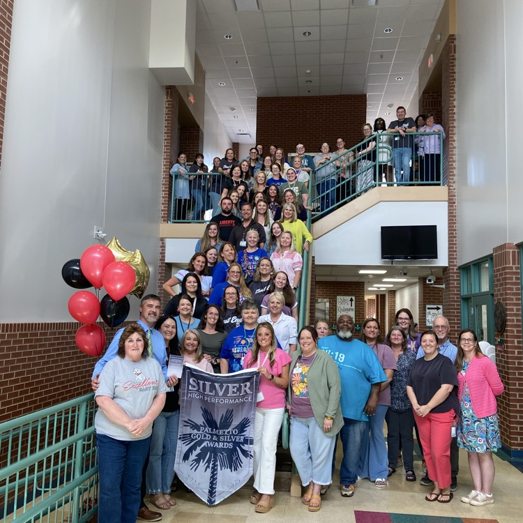 East End Faculty and Staff receiving the Palmetto Silver Award.  