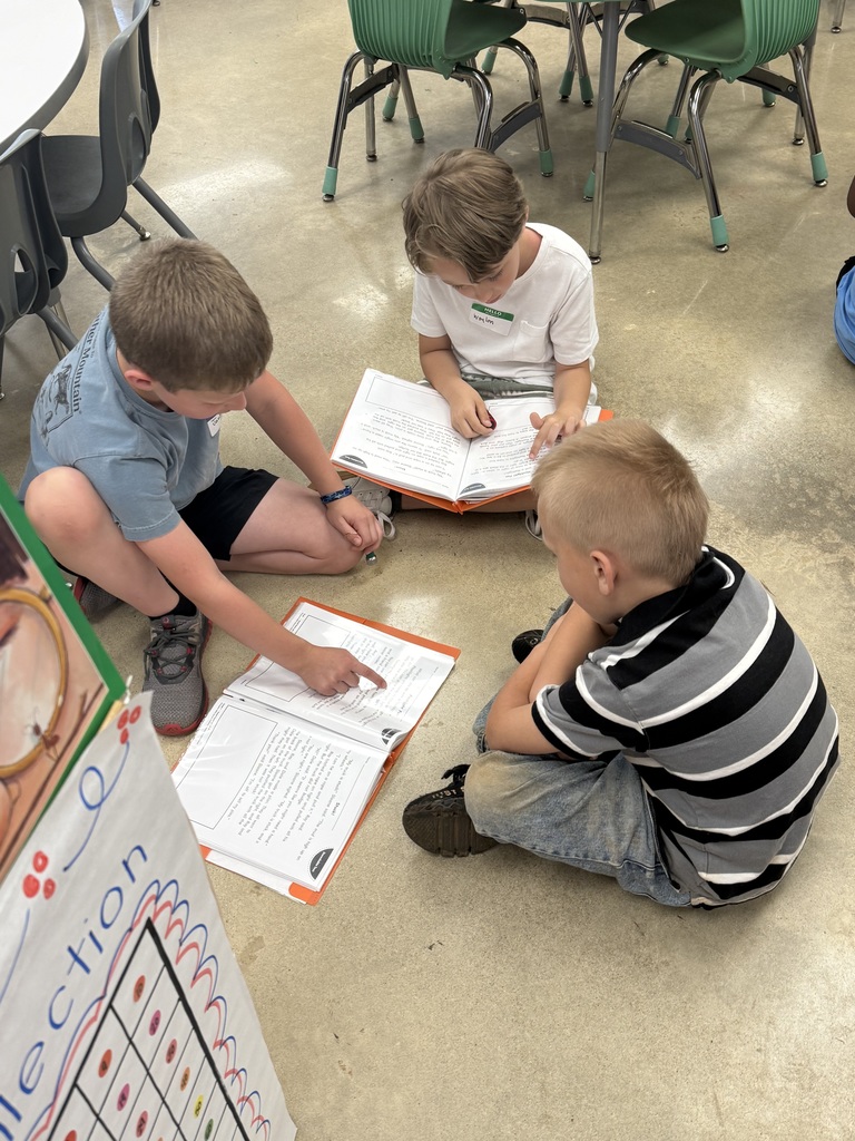 First graders reading with K5 buddies