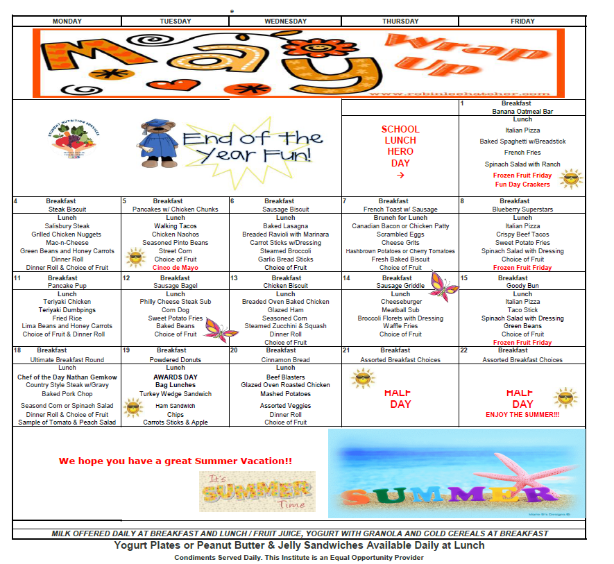 May Menu