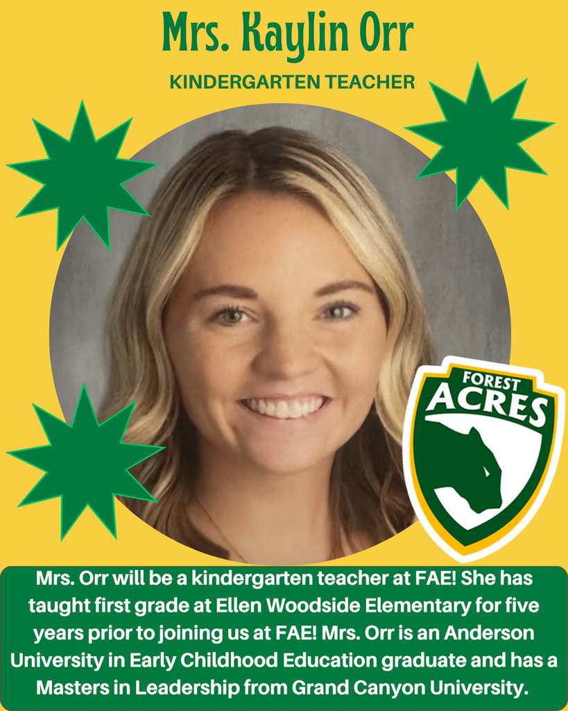 Welcome Kaylin Orr as our new kindergarten teacher!