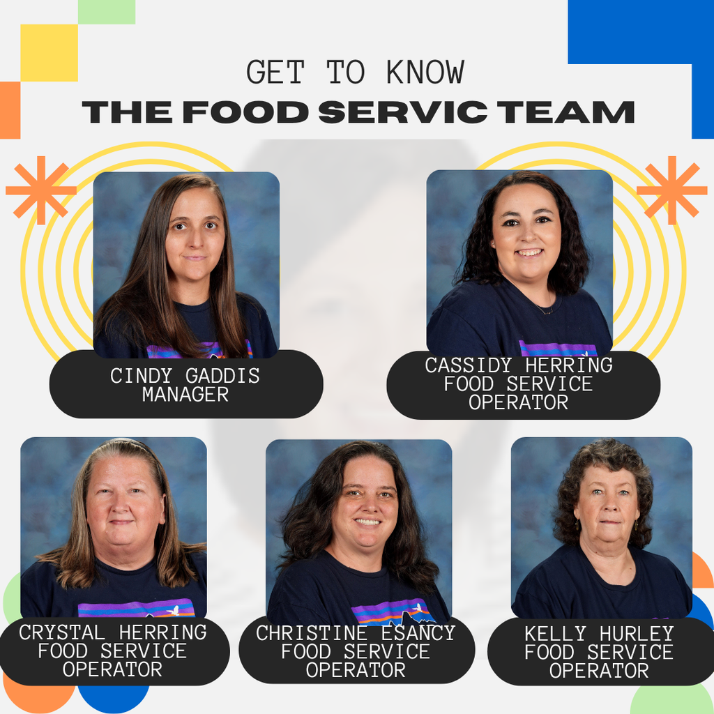 Photos of food services team