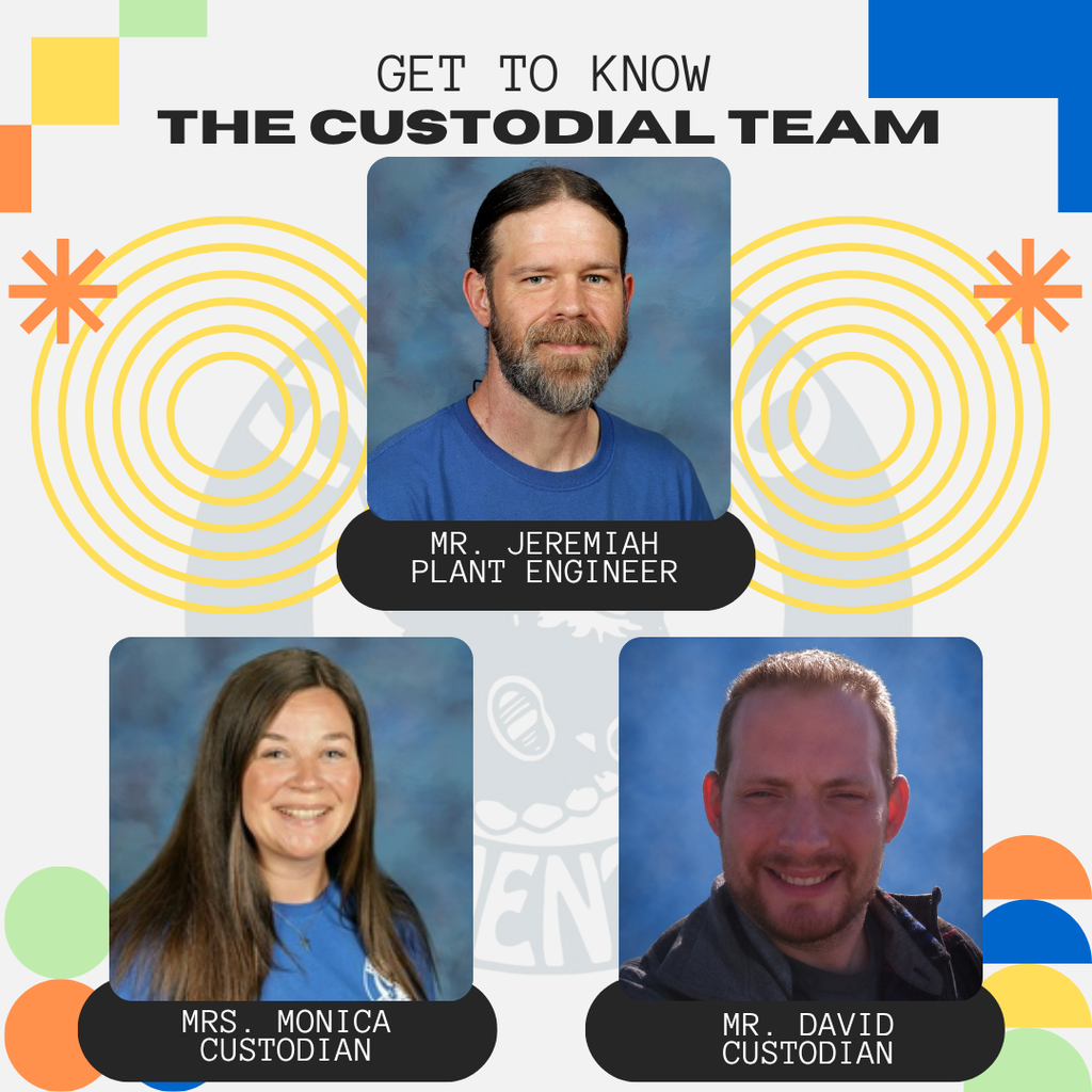 Photos of custodial team