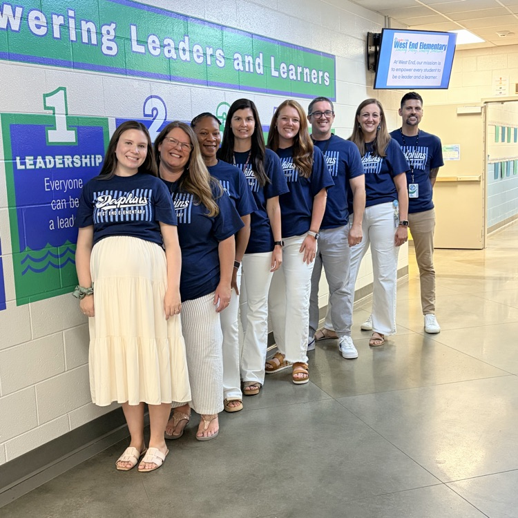 school leaders posing for a group picture at West End elementary