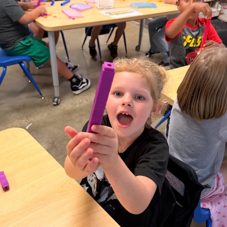 first grader building numbers 
