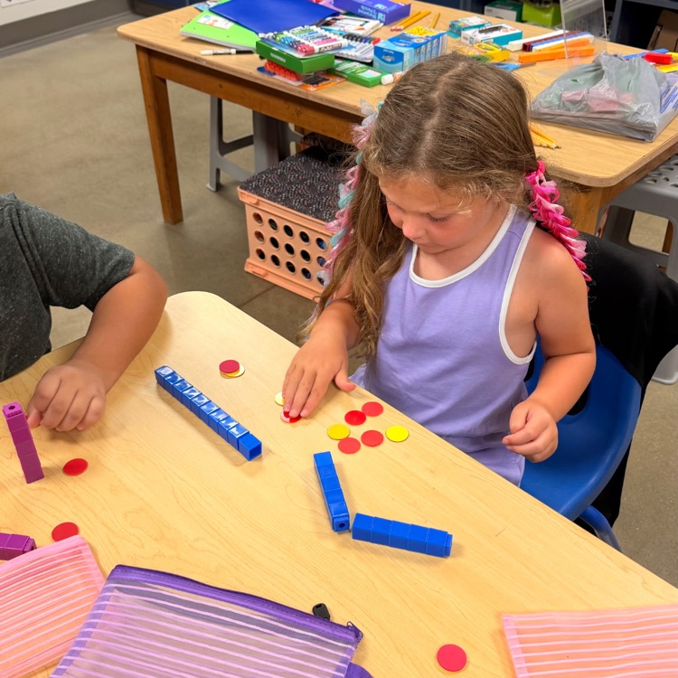 first grade doing math 