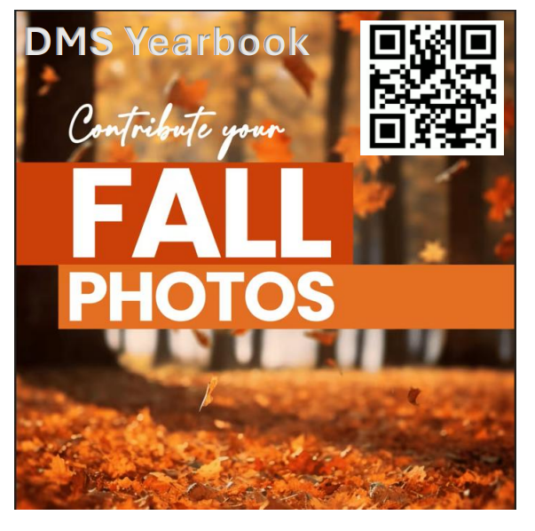 Picture of fall with QR code to upload pictures