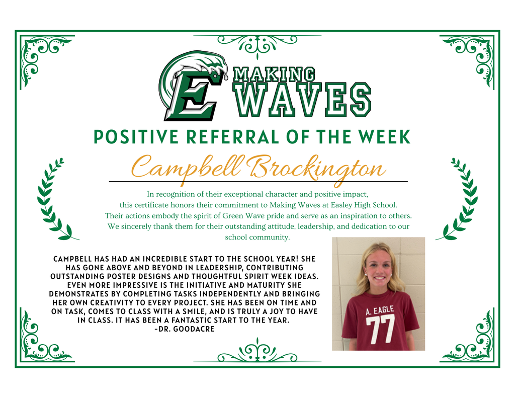 Positive Referral of the Week - Campbell Brockington