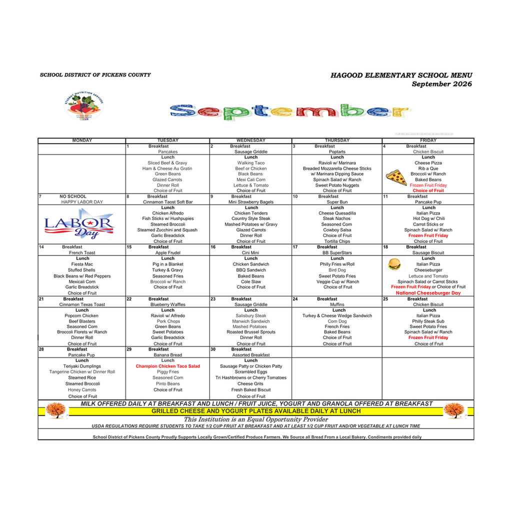 SEPT Menu