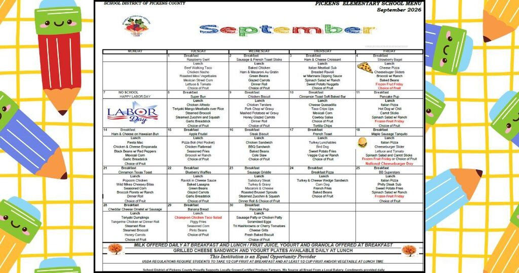 September Menu