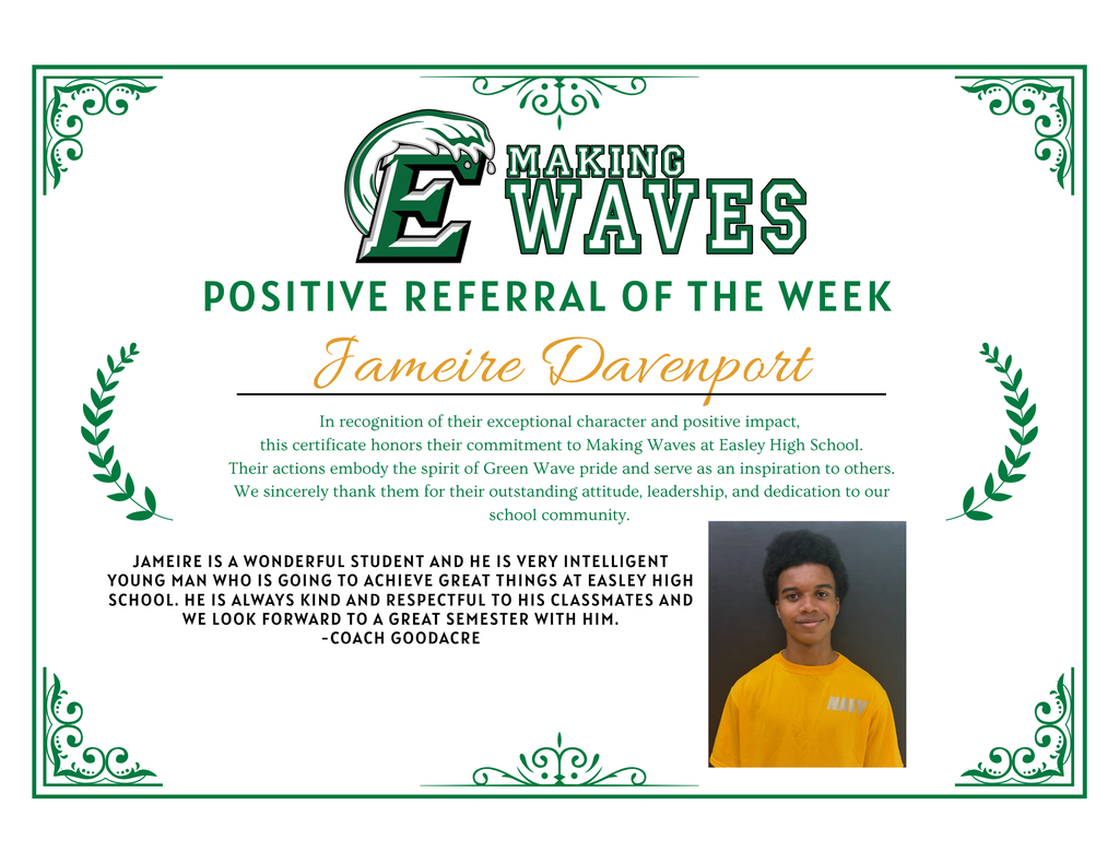 JDavenport Positive Referral