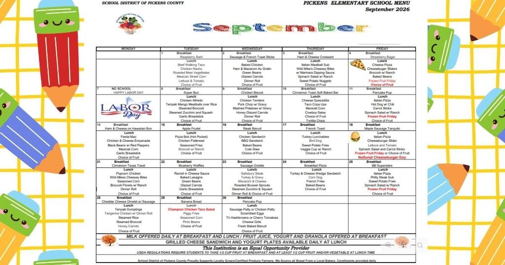 Sept Menu