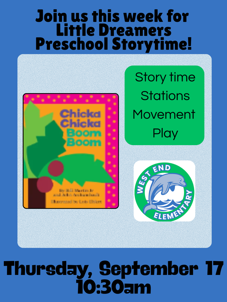 📚🐬 **Little Dreamers Preschool Storytime is BACK!** 🐬📚 Join us for our **first Little Dreamers Preschool Storytime** of the year on **Thursday, September 17 at 10:30 AM!** 🎉 This special storytime is for **children ages 0–4 and their caregivers**. 💙💚 We can’t wait to welcome our littlest Dolphins for a morning filled with: 📖 Interactive stories 🎶 Music & movement 🧩 Fun pre-literacy stations ✨ Lots of learning, laughter, and fun! Come make some memories with us and let your **Little Dreamer** dive into a love of reading! 🐬📚💙💚 **We can’t wait to see you Thursday!**