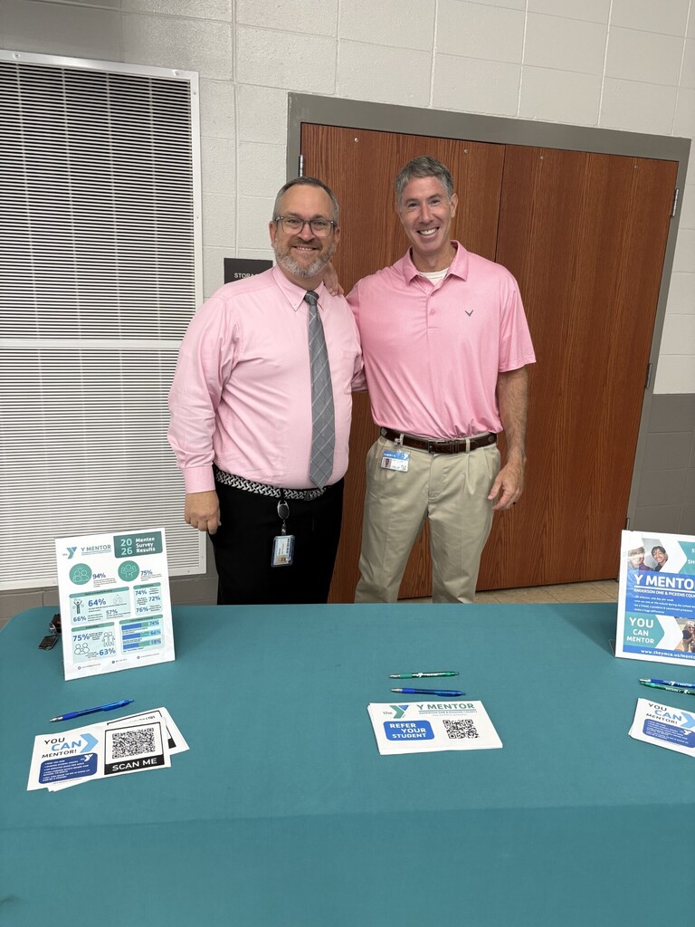 Mr. Thompson and Mayor Halfacre at YMCA mentor table