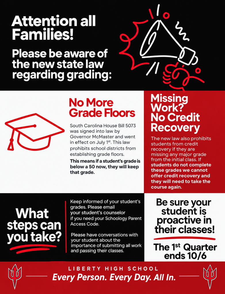This is an information document about the new grading policy in South Carolina.