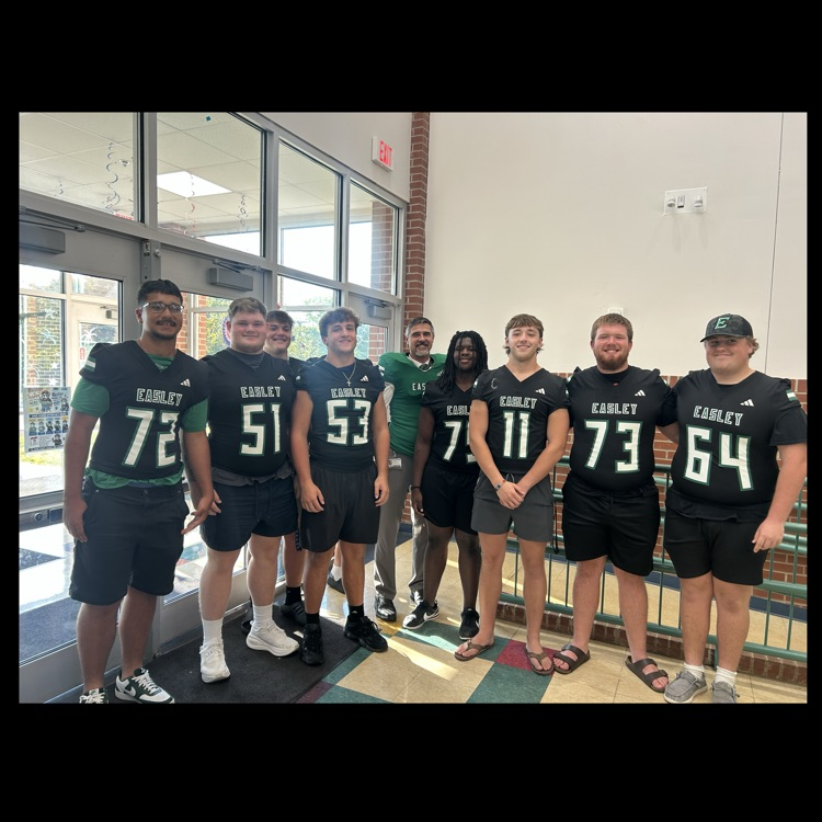 The EHS football team came to cheer on our Bulldogs!