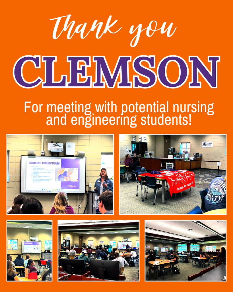 Clemson Nursing and Engineering came to EHS this week to meet with potential students to share about their programs.