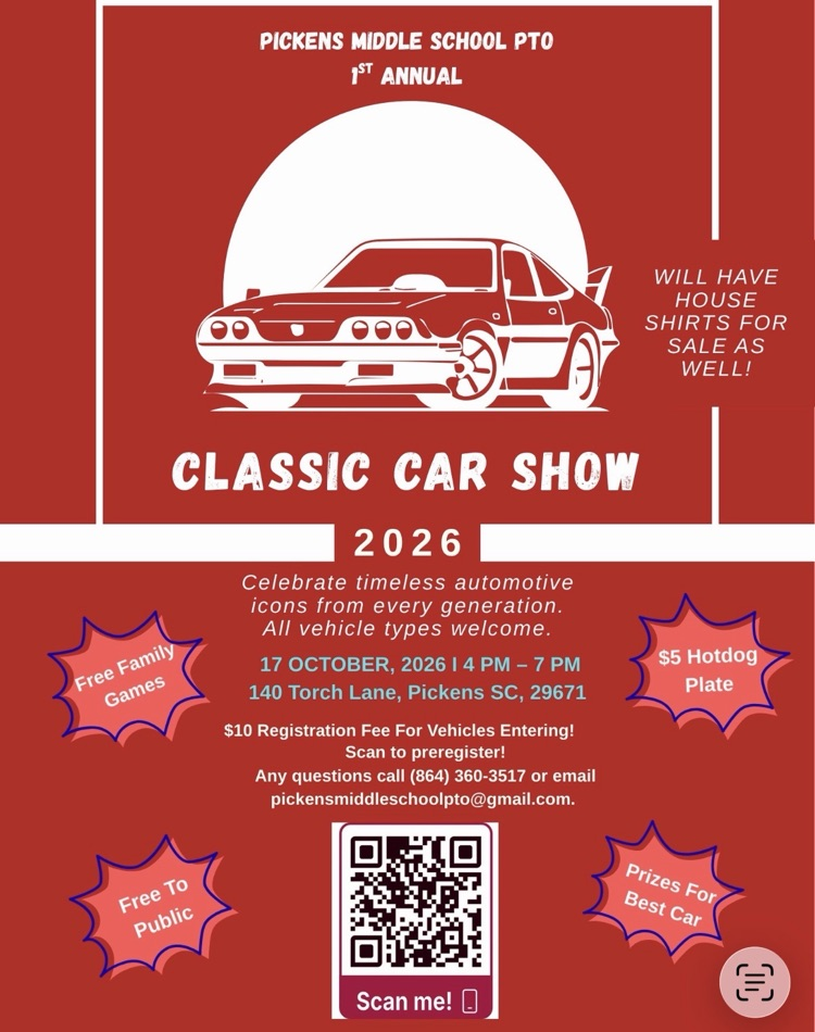 Graphic includes information about PTO’s classic car show which will be held at PMS this Saturday.