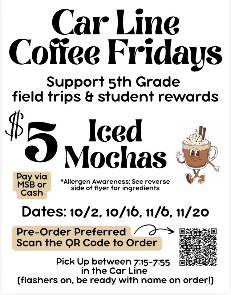 purchase a coffee for five dollars for fifth grade fundraiser 