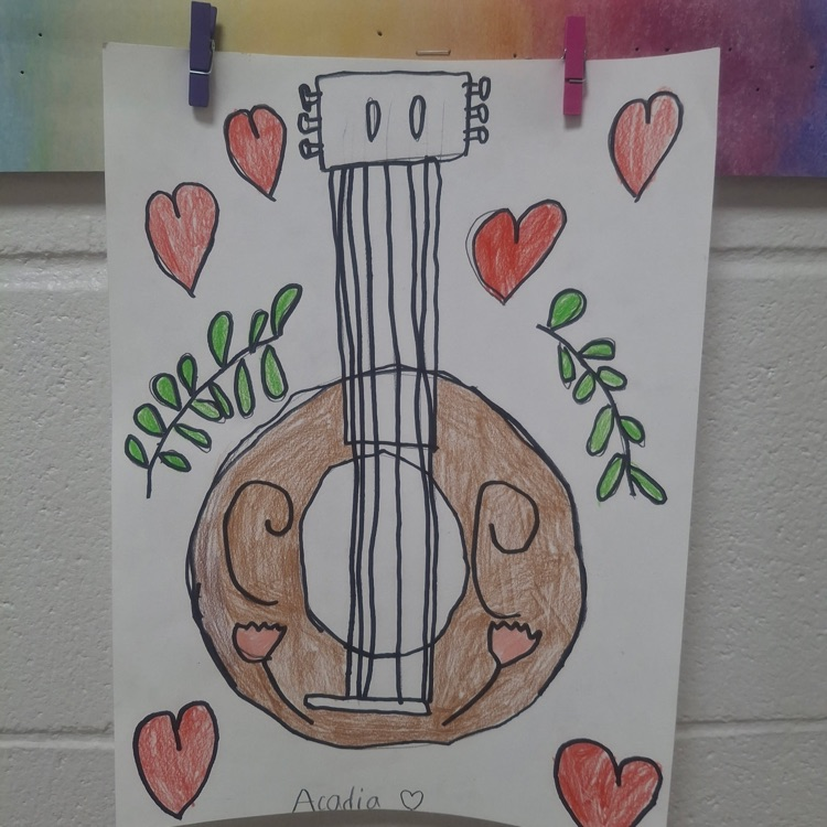student art work display inspired by Hispanic artists.