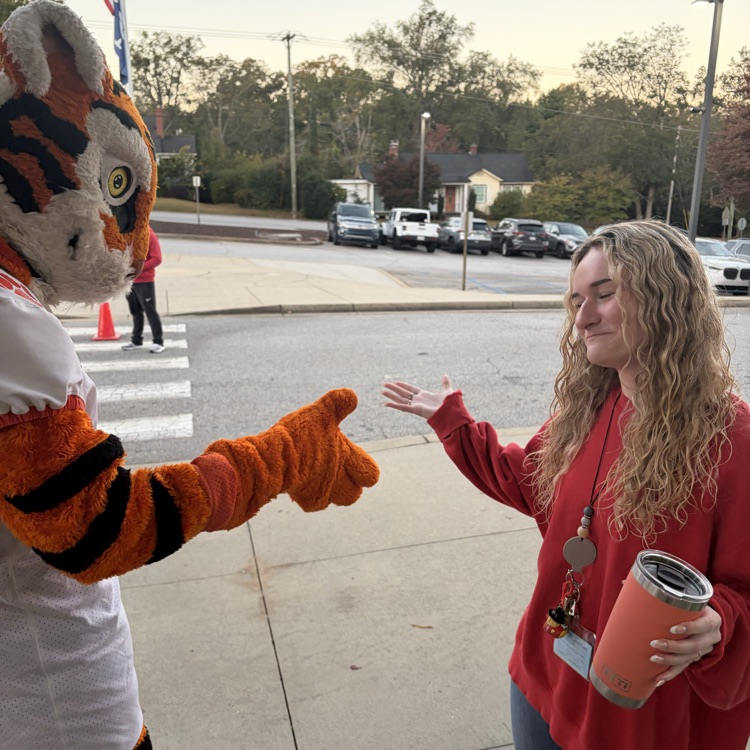 Ms. Garvin is not sure how she feels about the Tiger Cub. 