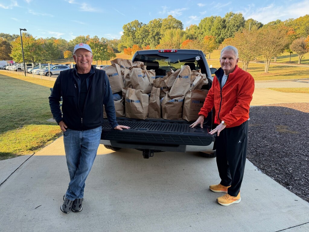 First truck load of food taken by CCC volunteers.