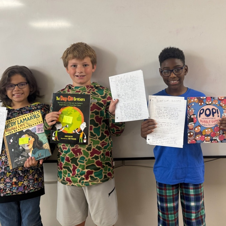 fifth grade students sharing about their inventor