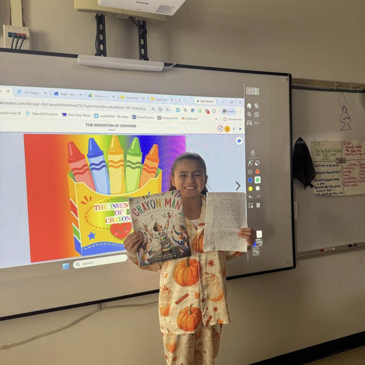 fifth grade student sharing about her inventor