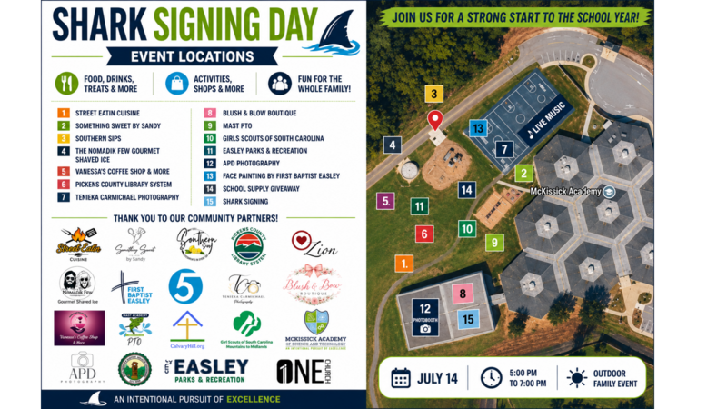 Shark Signing Day event layout