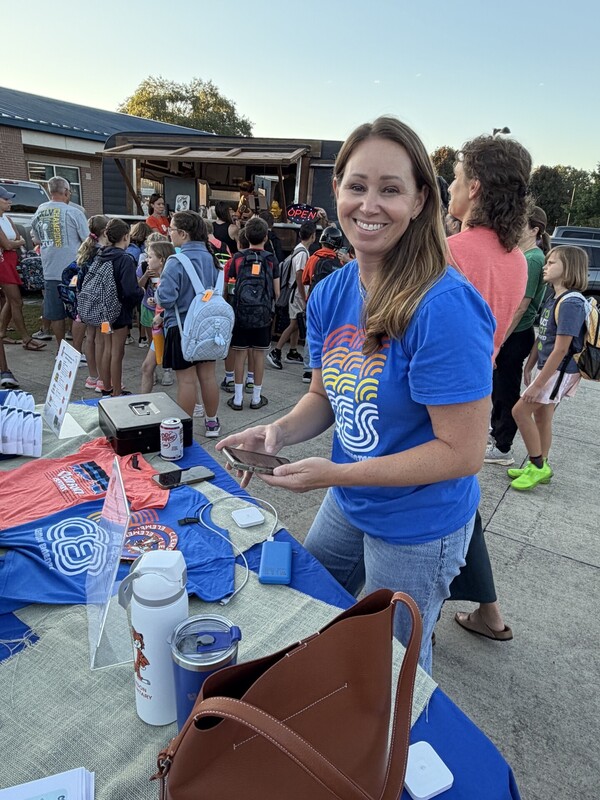 PTA selling swag at Walk and Roll to School