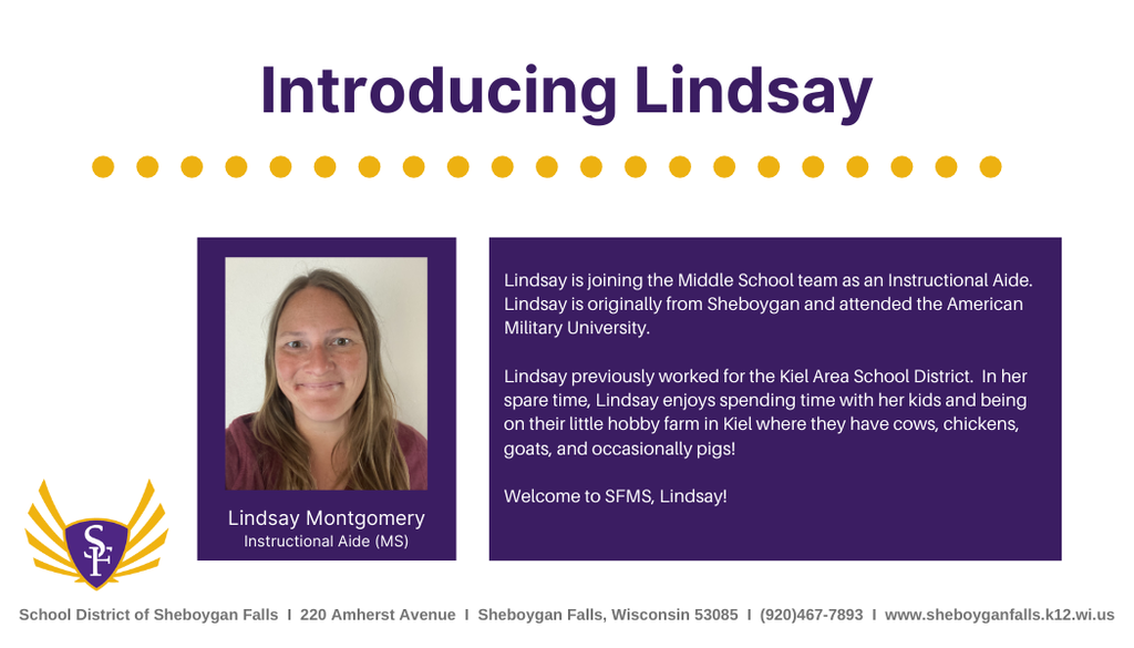 Join us in welcoming Lindsay!