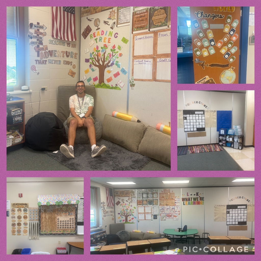 Mr. O'Brien in his new class ready for the first day of school, with the amazing help of Joa, Inc. and their classroom sponsorship!!