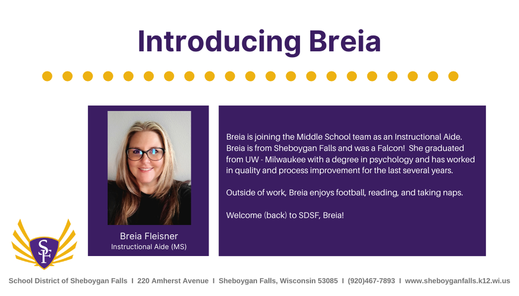 Join us in welcoming Breia!