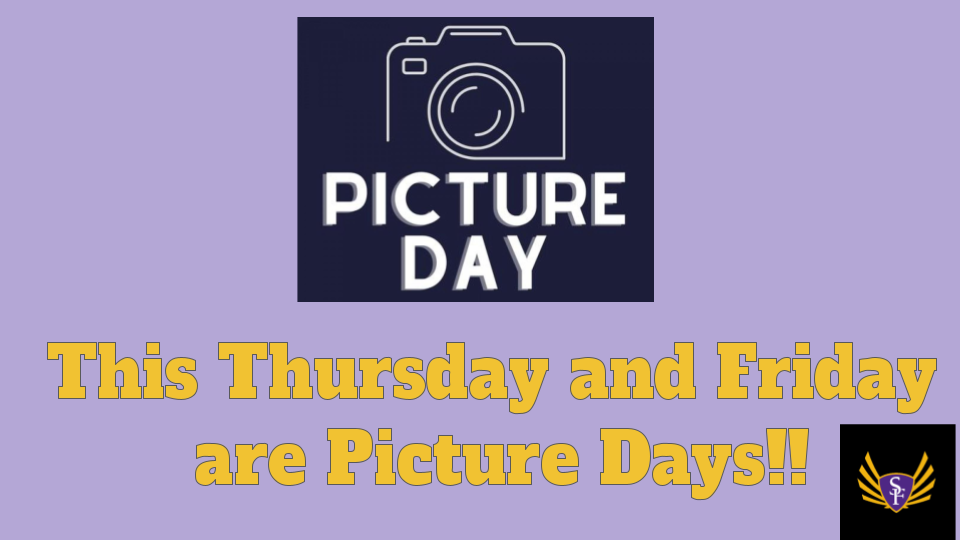 September 11 & 12 are Picture Days at SFES!