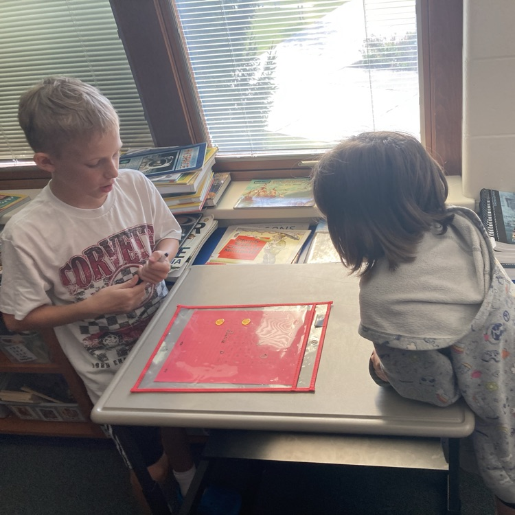 students playing a math game