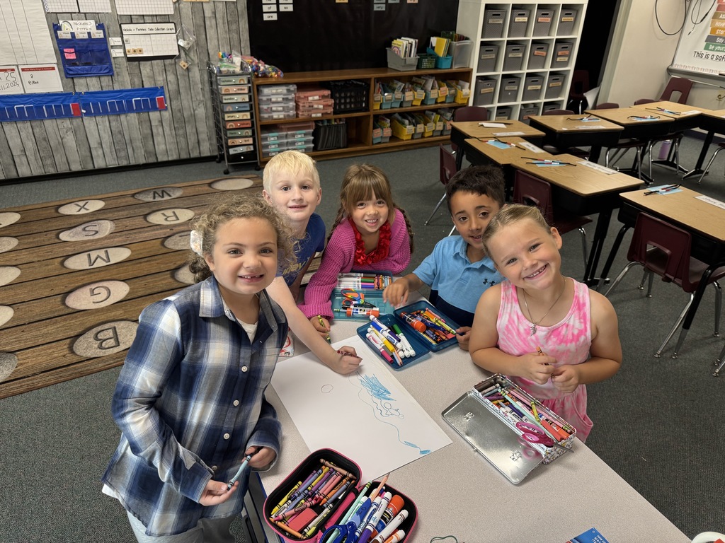 students working together on a picture